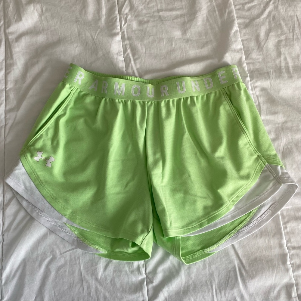 Green under armour shorts